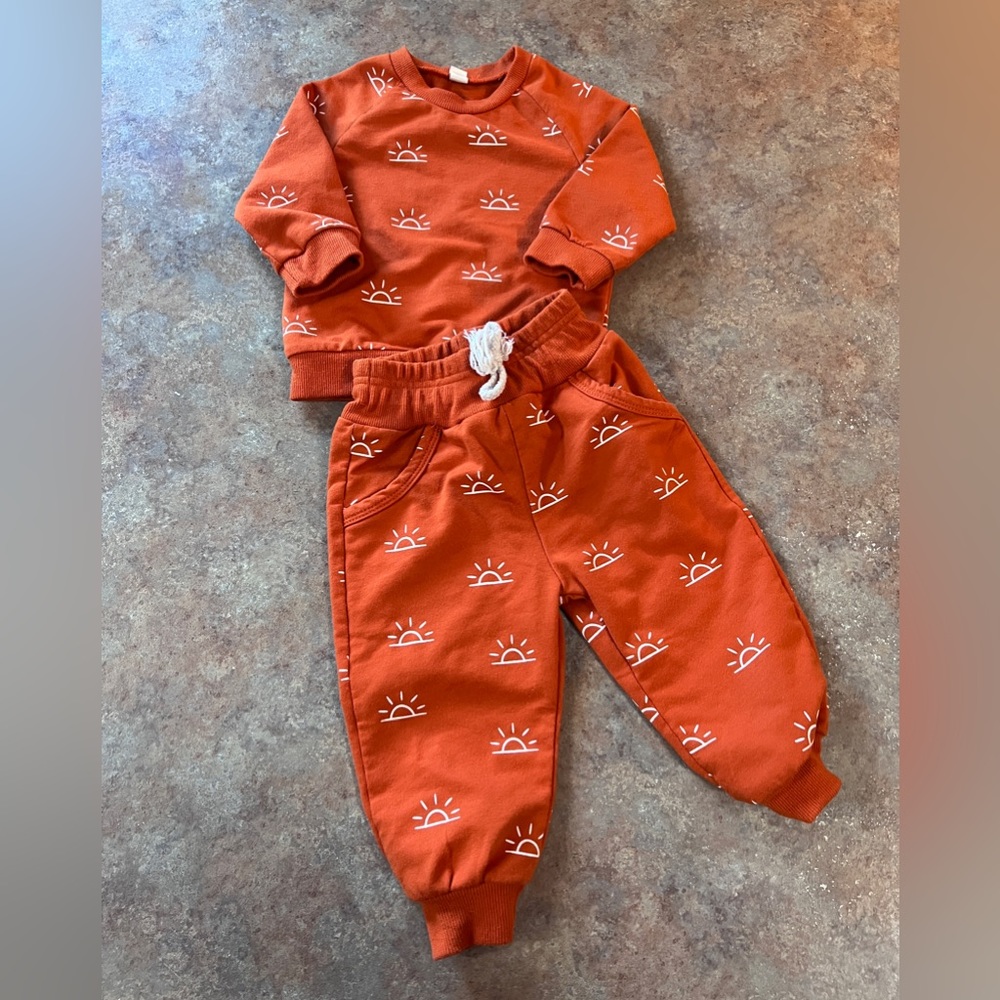 Orange Sun Matching Set 12M